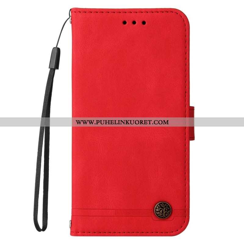 Flip Case Xiaomi 12T / 12T Pro Koristeellinen Niitti Ja Kaulanauha