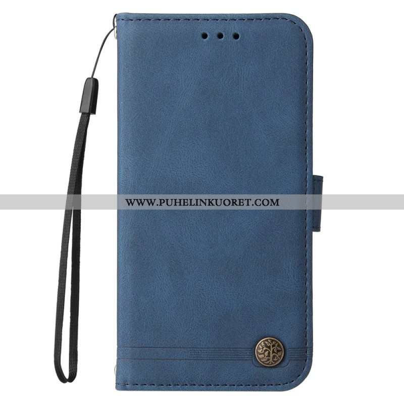 Flip Case Xiaomi 12T / 12T Pro Koristeellinen Niitti Ja Kaulanauha