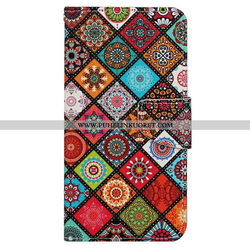 Kotelot Xiaomi 12T / 12T Pro Patchwork Kaulanauhalla