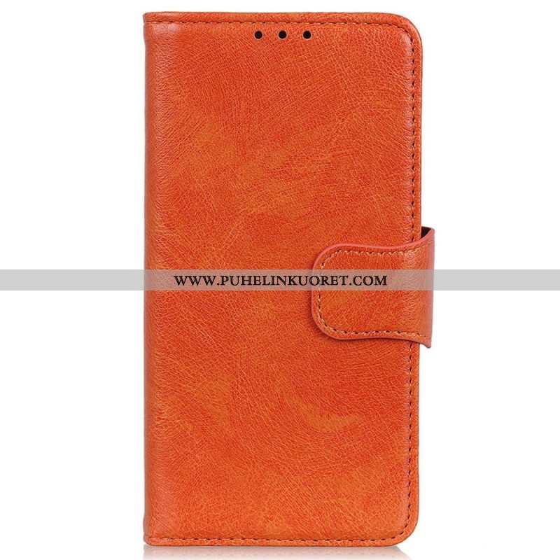 Flip Case Xiaomi 13 Lite Halkaistu Nappan Nahka