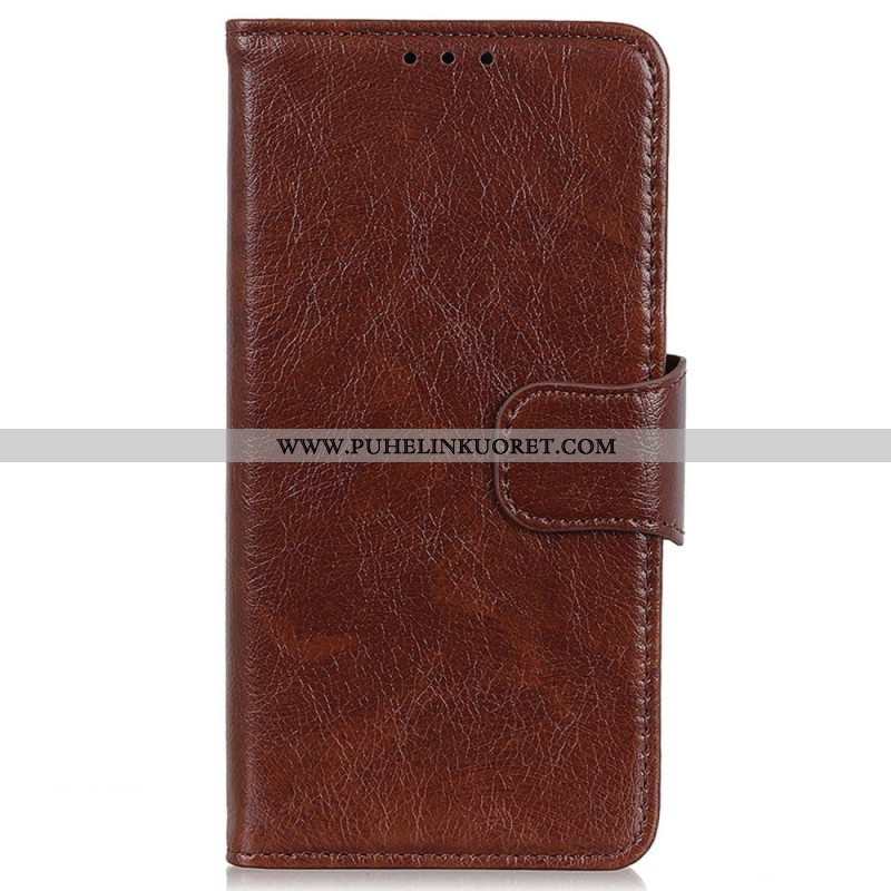 Flip Case Xiaomi 13 Lite Halkaistu Nappan Nahka