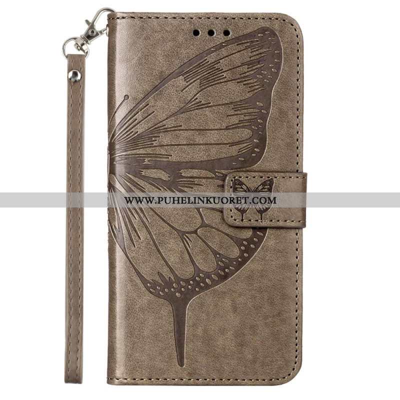 Kotelot Xiaomi 13 Lite Butterfly Design Kaulanauhalla