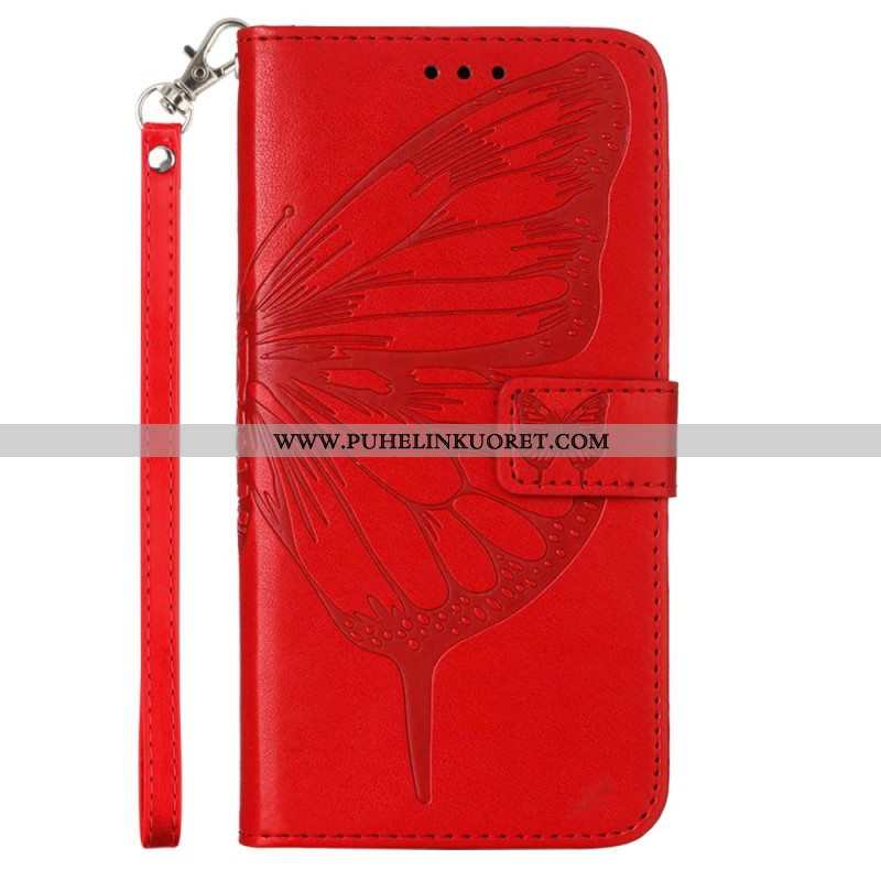 Kotelot Xiaomi 13 Lite Butterfly Design Kaulanauhalla