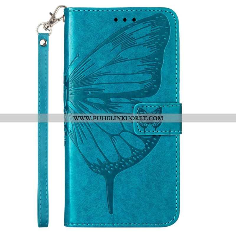 Kotelot Xiaomi 13 Lite Butterfly Design Kaulanauhalla