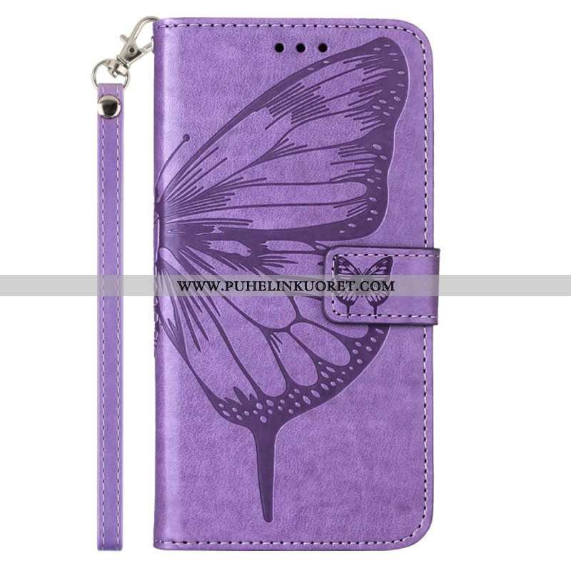 Kotelot Xiaomi 13 Lite Butterfly Design Kaulanauhalla