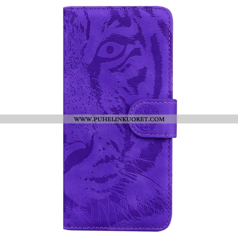 Nahkakotelo Xiaomi 13 Pro Suojaketju Kuori Strappy Tiger Print