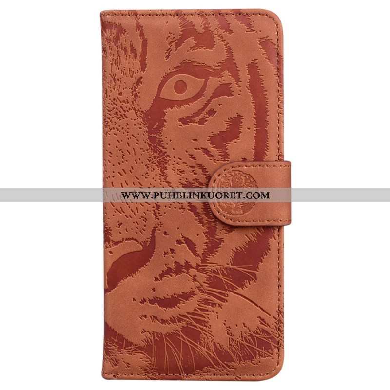 Nahkakotelo Xiaomi 13 Pro Suojaketju Kuori Strappy Tiger Print