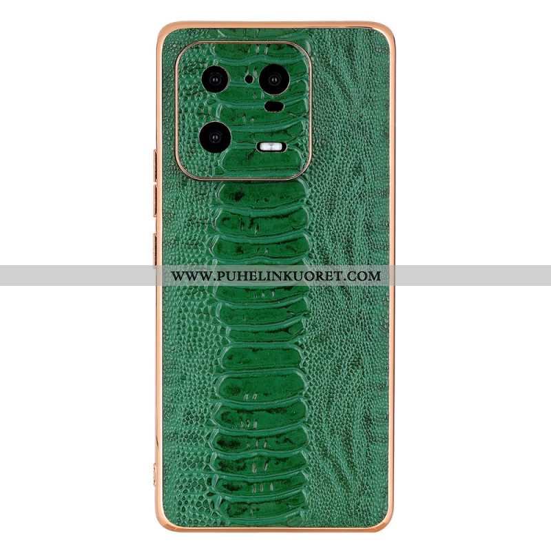 Kuori Xiaomi 13 Pro Crocodile Style Aitoa Nahkaa