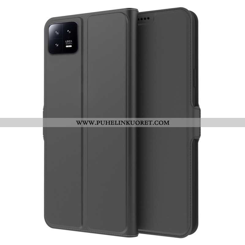 Flip Case Xiaomi 13 Ohut Nahkaefekti