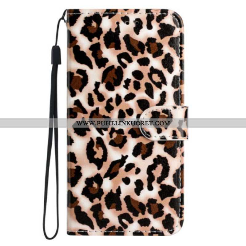 Kotelot Xiaomi Redmi A1 Suojaketju Kuori Strappy Leopard Print