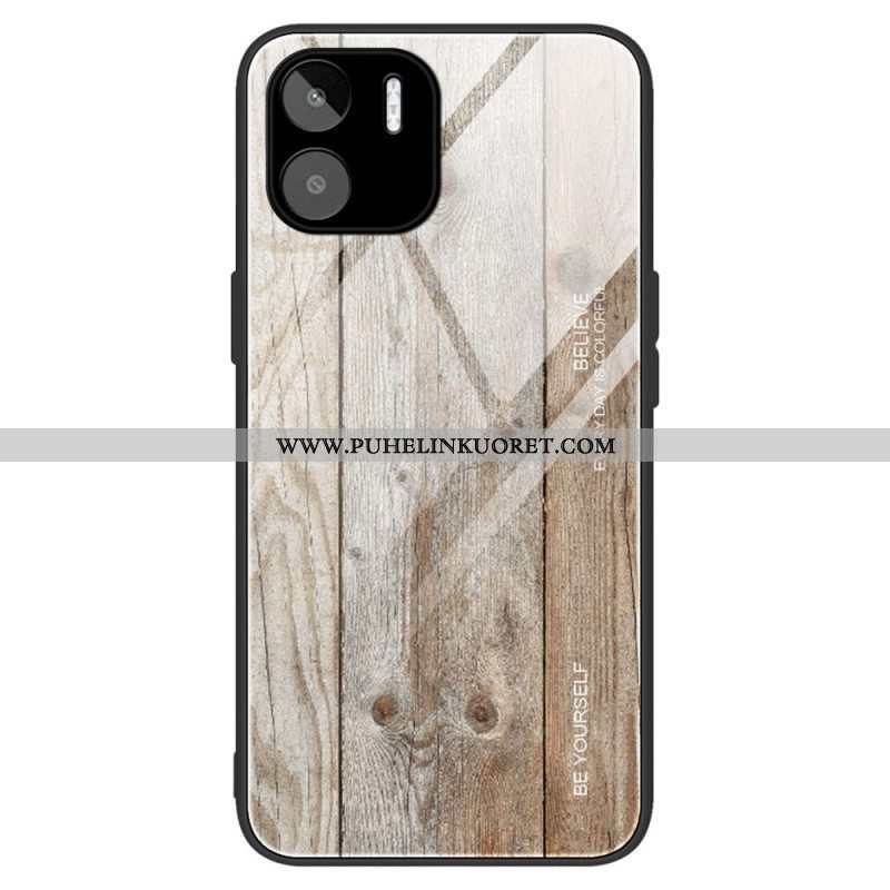 Kuori Xiaomi Redmi A1 Wood Design Karkaistu Lasi