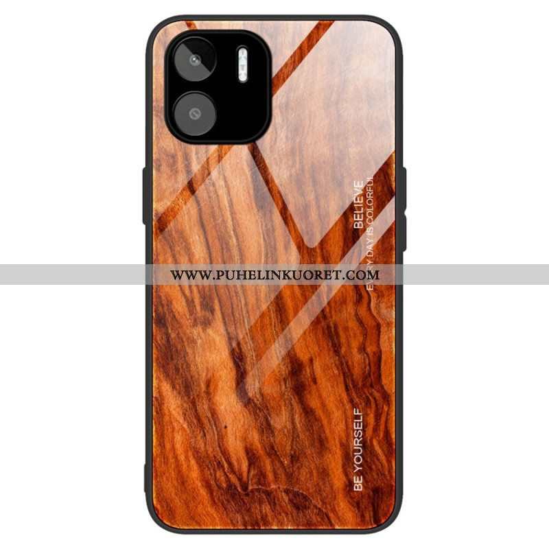 Kuori Xiaomi Redmi A1 Wood Design Karkaistu Lasi