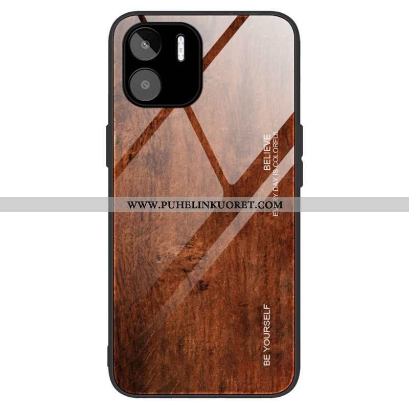 Kuori Xiaomi Redmi A1 Wood Design Karkaistu Lasi