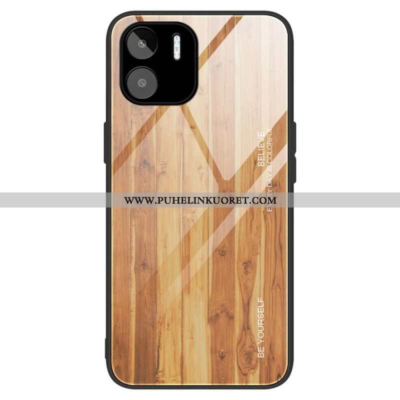 Kuori Xiaomi Redmi A1 Wood Design Karkaistu Lasi