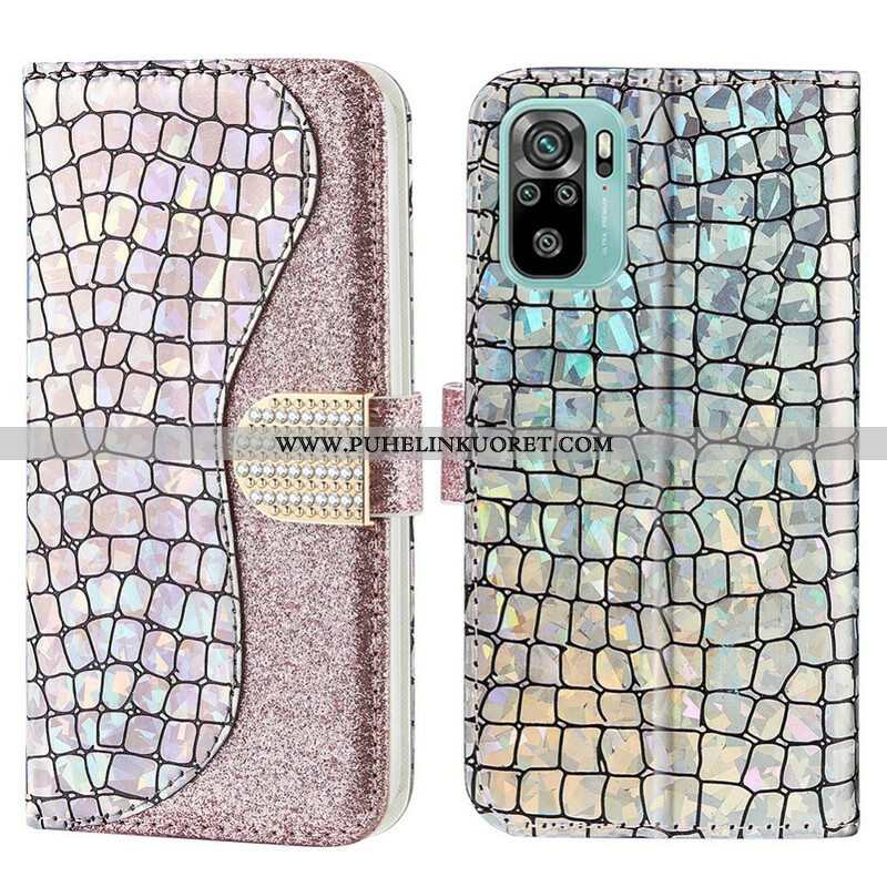 Flip Case Xiaomi Redmi Note 10 / 10S Croco Diamonds