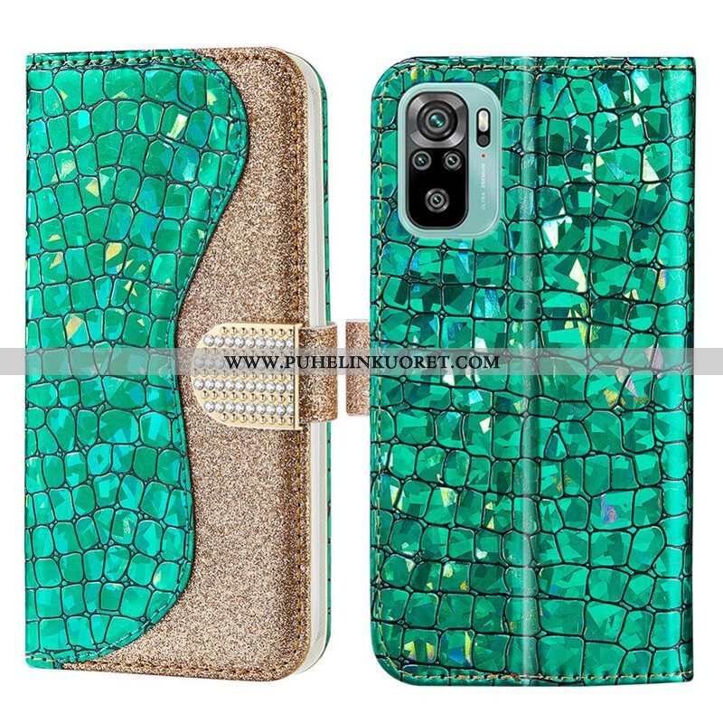 Flip Case Xiaomi Redmi Note 10 / 10S Croco Diamonds