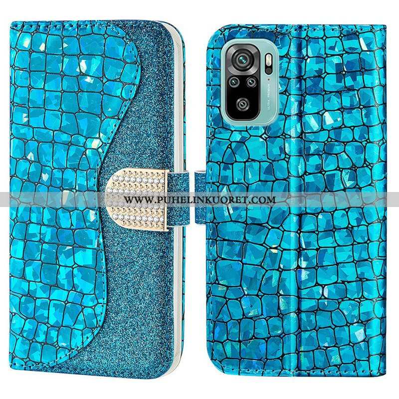 Flip Case Xiaomi Redmi Note 10 / 10S Croco Diamonds