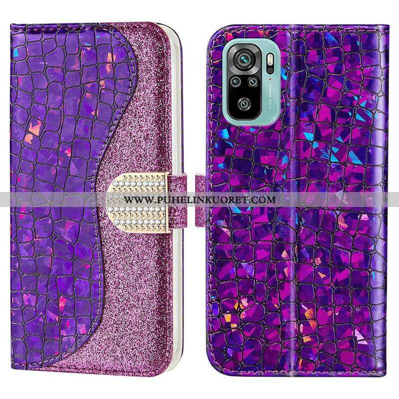 Flip Case Xiaomi Redmi Note 10 / 10S Croco Diamonds