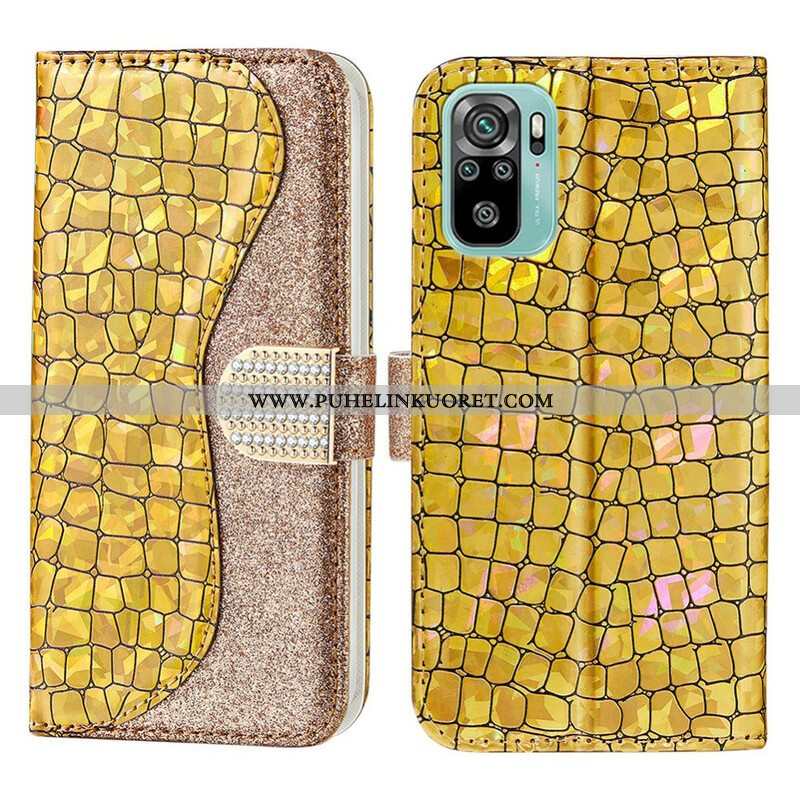 Flip Case Xiaomi Redmi Note 10 / 10S Croco Diamonds