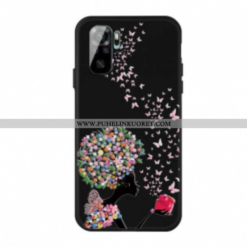 Kuori Xiaomi Redmi Note 10 / 10S Flower Head -nainen