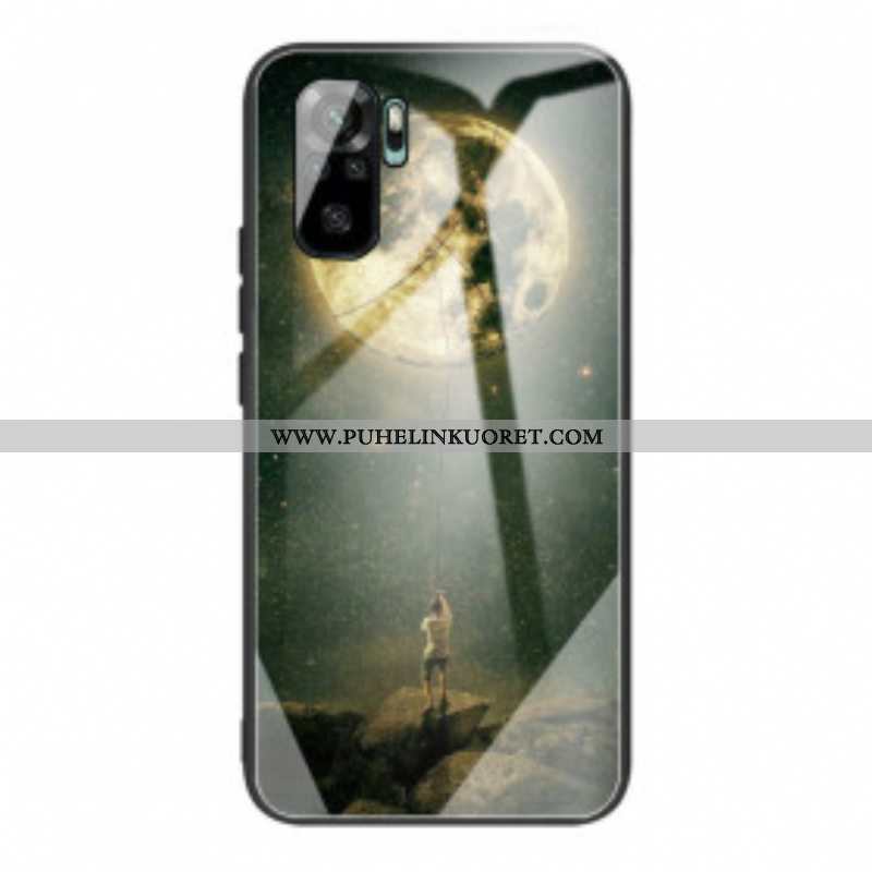 Case Xiaomi Redmi Note 10 / 10S Moon Man Karkaistu Lasi