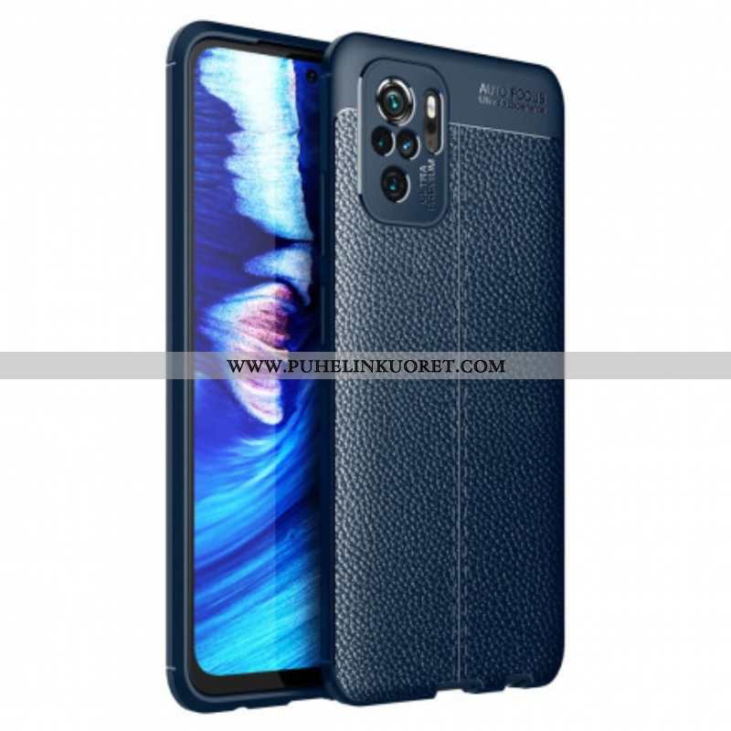 Case Xiaomi Redmi Note 10 / 10S Nahkaefekti Litsi Double Line