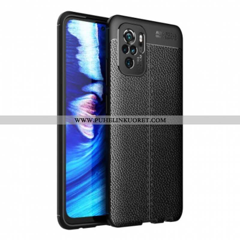 Case Xiaomi Redmi Note 10 / 10S Nahkaefekti Litsi Double Line