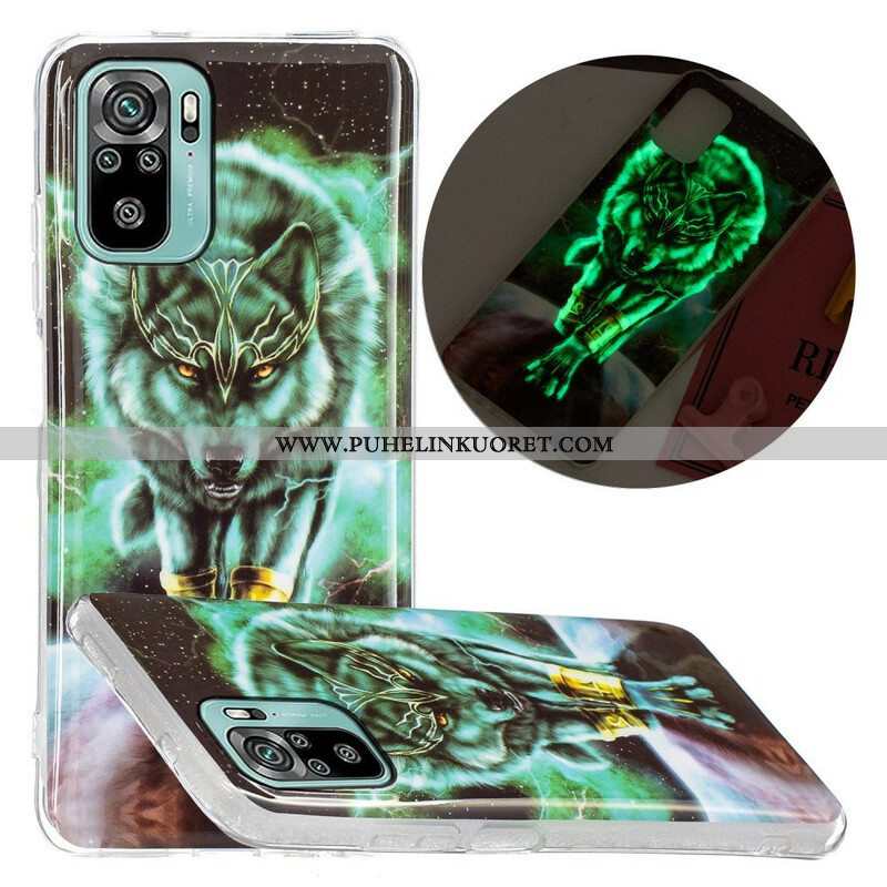 Case Xiaomi Redmi Note 10 / 10S Fluorescent Wolf -sarja