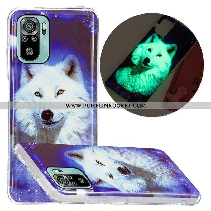 Case Xiaomi Redmi Note 10 / 10S Fluorescent Wolf -sarja