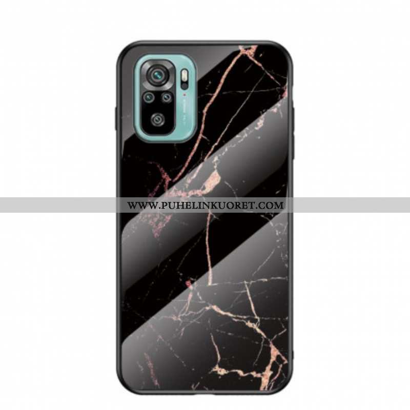 Kuori Xiaomi Redmi Note 10 / 10S Tempered Glass Marble Colors