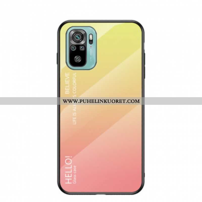 Kuori Xiaomi Redmi Note 10 / 10S Tempered Glass Hei