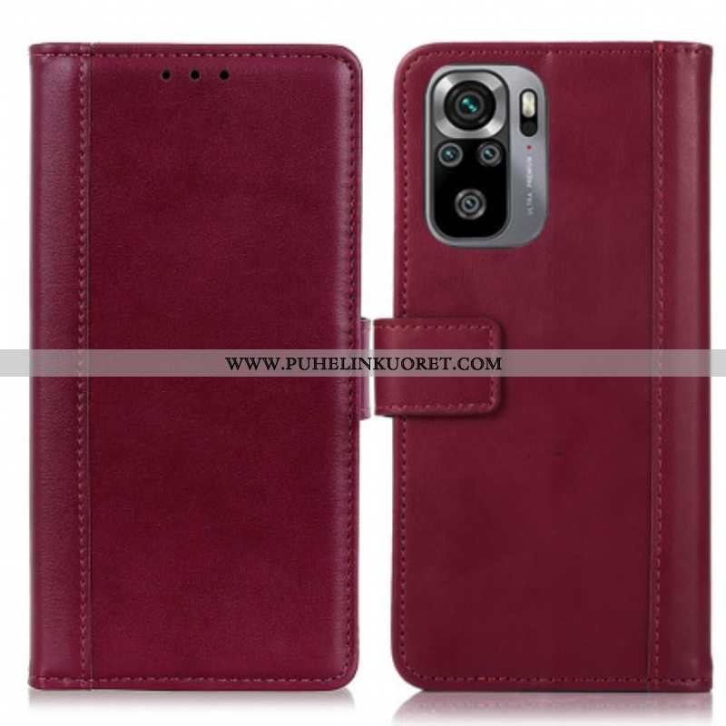 Nahkakotelo Xiaomi Redmi Note 10 / 10S Split Leather -tyyli