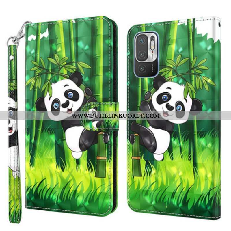 Kotelot Xiaomi Redmi Note 10 5G Panda Ja Bambu