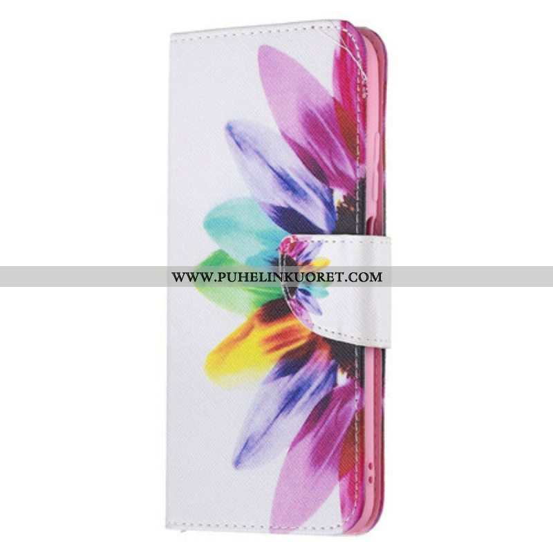 Flip Case Xiaomi Redmi Note 10 5G Akvarelli Kukka