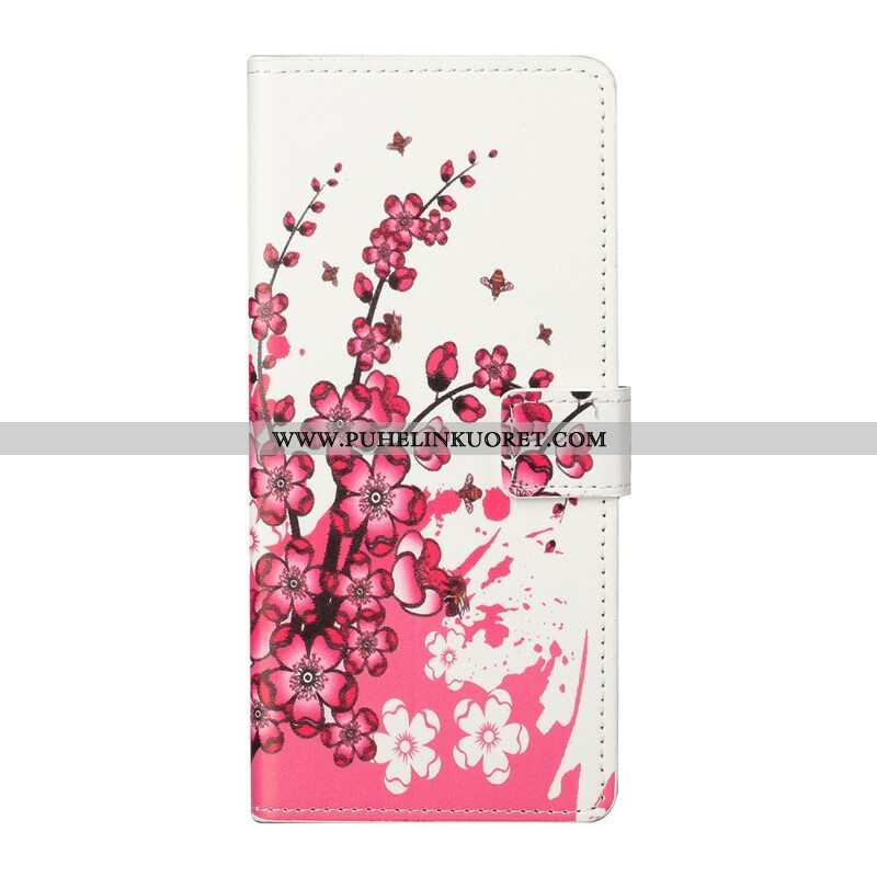 Flip Case Xiaomi Redmi Note 10 5G Trooppiset Kukat