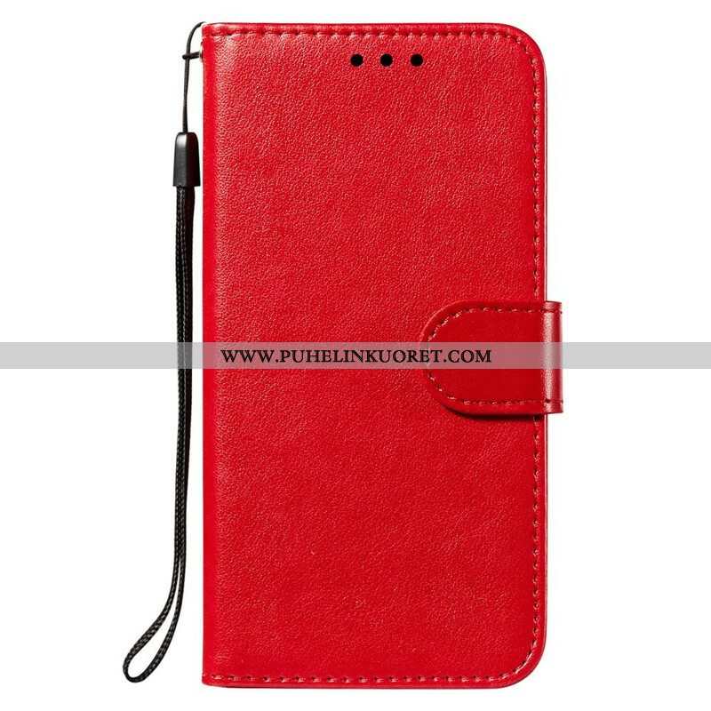 Flip Case Xiaomi Redmi Note 10 5G Nahkainen Muotoilu Hihnalla