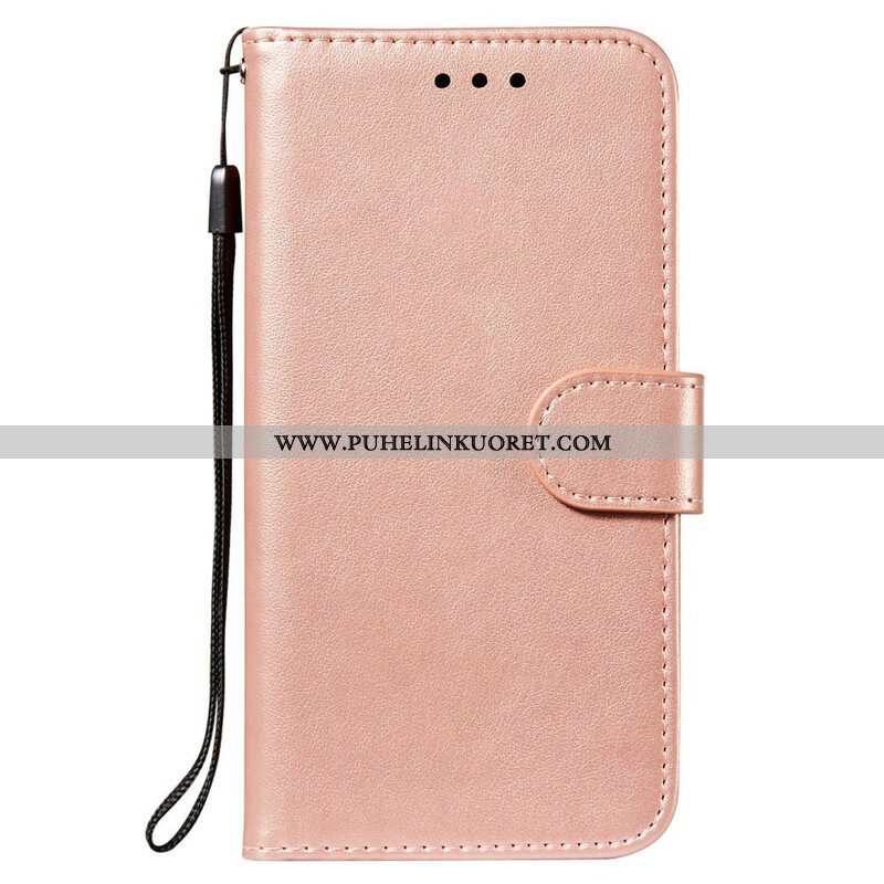 Flip Case Xiaomi Redmi Note 10 5G Nahkainen Muotoilu Hihnalla