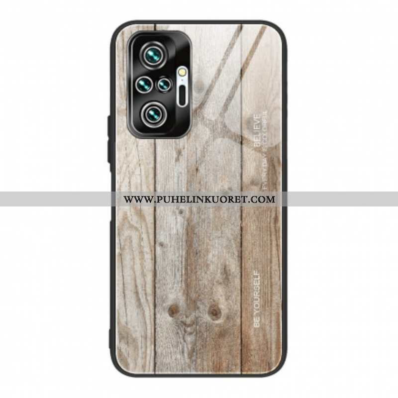 Kuori Xiaomi Redmi Note 10 Pro Wood Design Karkaistu Lasi