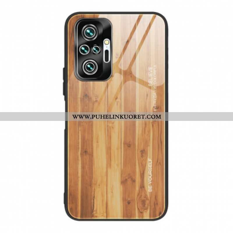 Kuori Xiaomi Redmi Note 10 Pro Wood Design Karkaistu Lasi