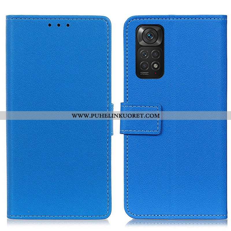 Nahkakotelo Xiaomi Redmi Note 11 / 11S Premium Lychee Faux Leather