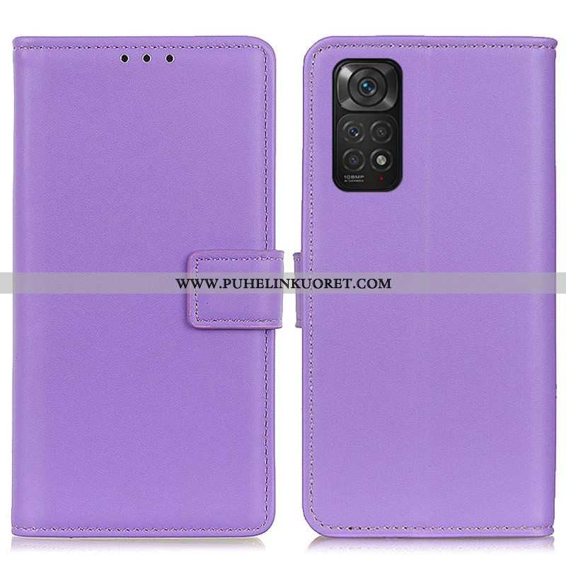 Flip Case Xiaomi Redmi Note 11 / 11S Tavallista Keinonahkaa