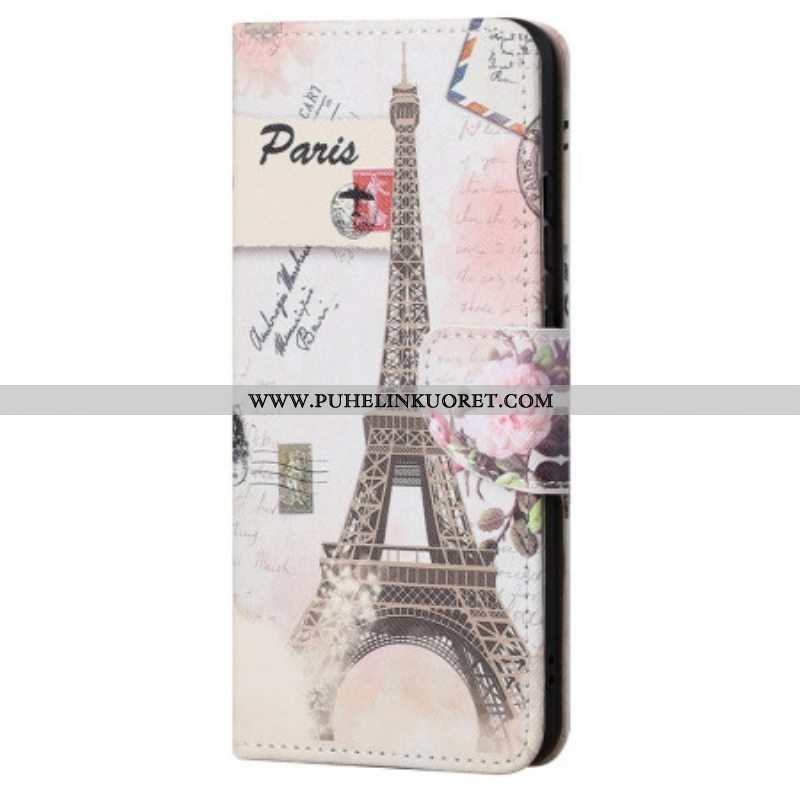 Flip Case Xiaomi Redmi Note 11 / 11S Retro Eiffel-torni