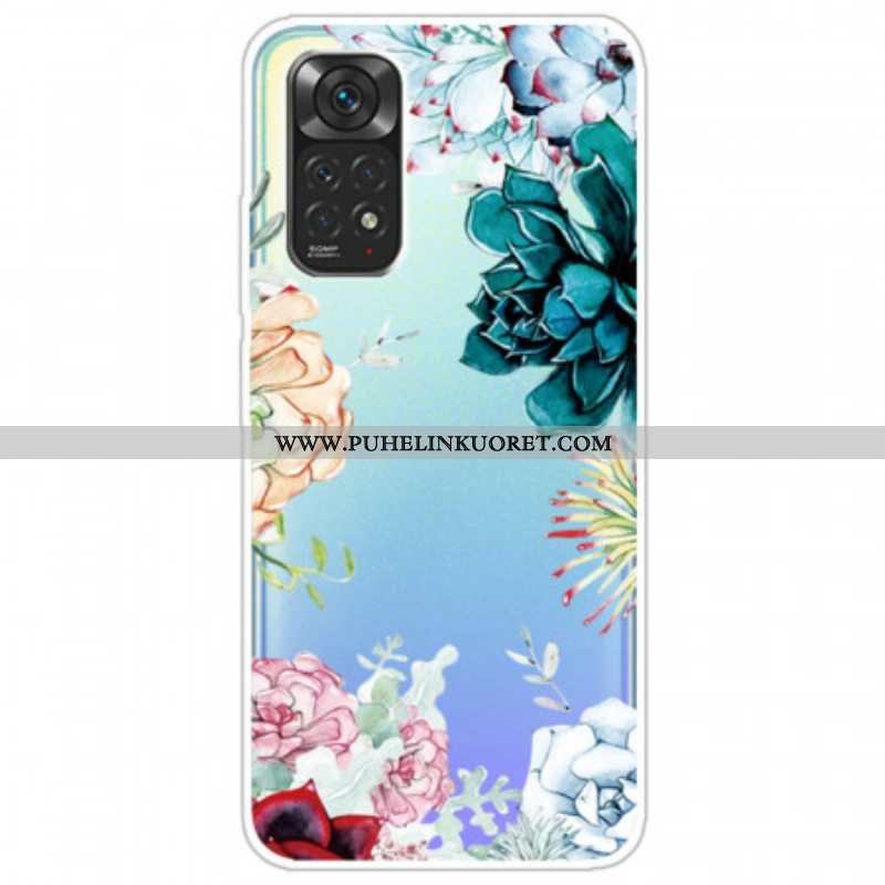 Case Xiaomi Redmi Note 11 / 11S Saumattomat Akvarellikukat