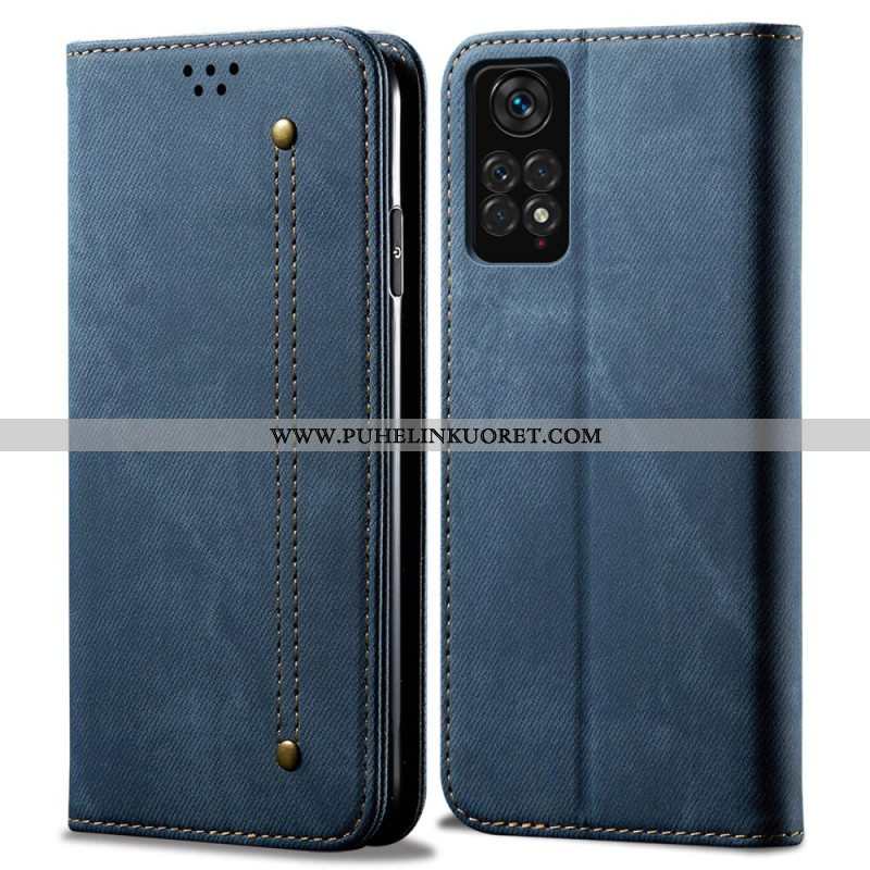 Puhelinkuoret Xiaomi Redmi Note 11 Pro / 11 Pro 5G Kotelot Flip Denim Kangas