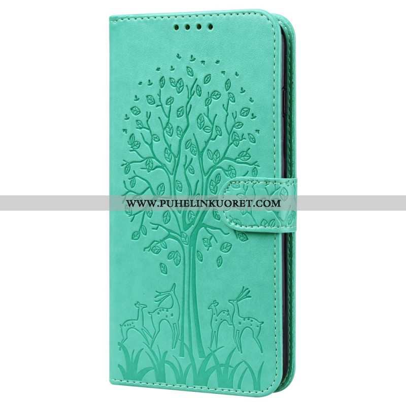 Flip Case Xiaomi Redmi Note 11 Pro / 11 Pro 5G Puu Ja Hirvi