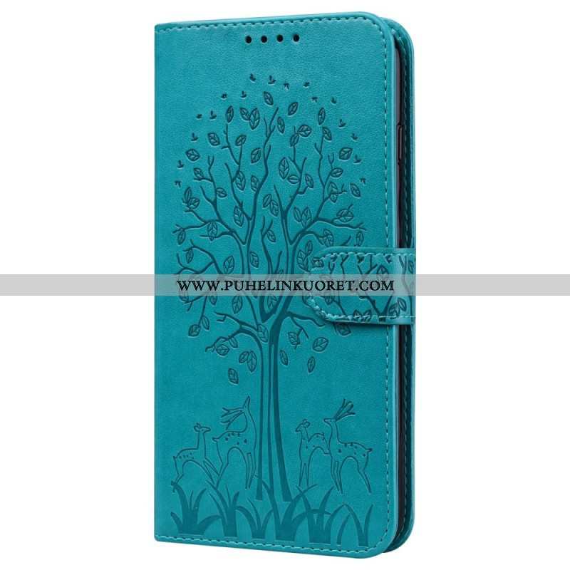 Flip Case Xiaomi Redmi Note 11 Pro / 11 Pro 5G Puu Ja Hirvi