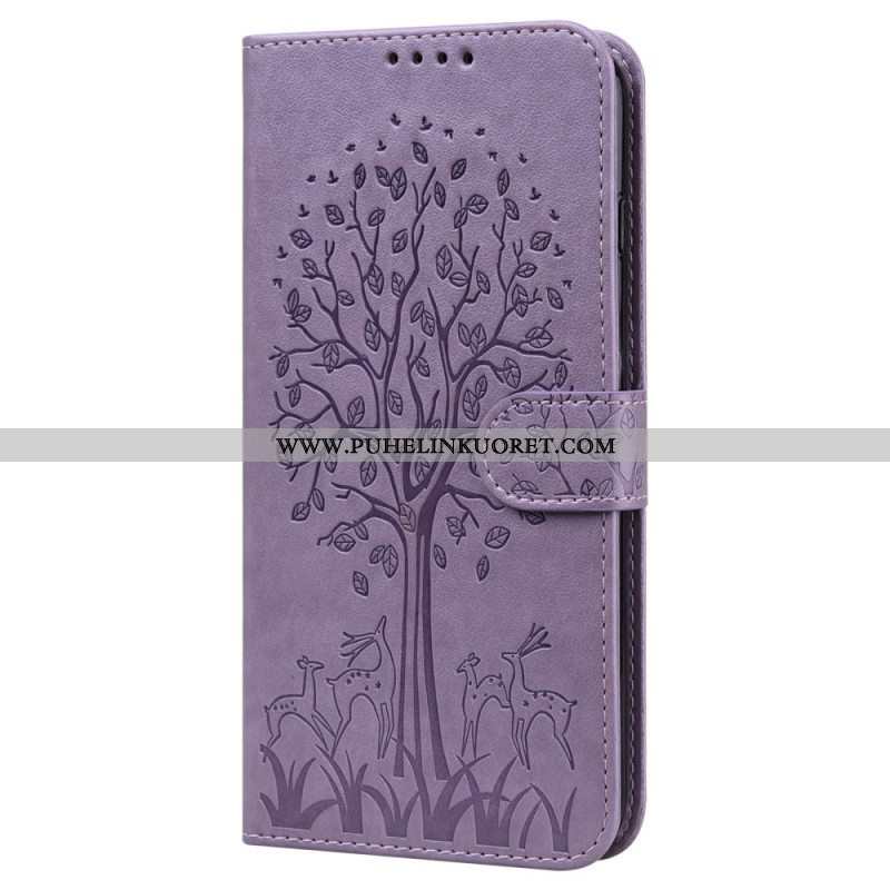 Flip Case Xiaomi Redmi Note 11 Pro / 11 Pro 5G Puu Ja Hirvi