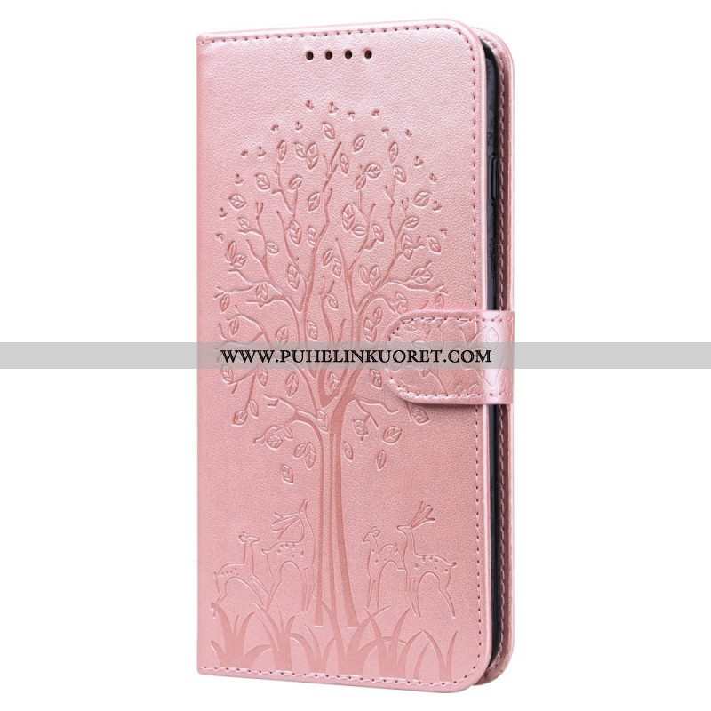 Flip Case Xiaomi Redmi Note 11 Pro / 11 Pro 5G Puu Ja Hirvi