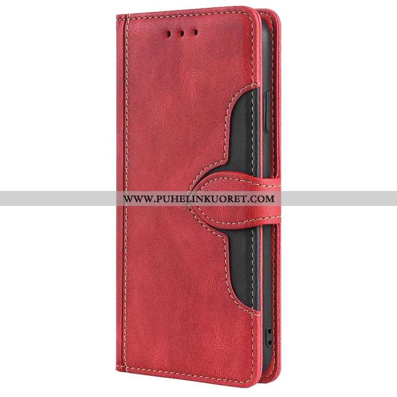 Flip Case Xiaomi Redmi Note 11 Pro / 11 Pro 5G Keinonahka Bicolor Tyylikäs