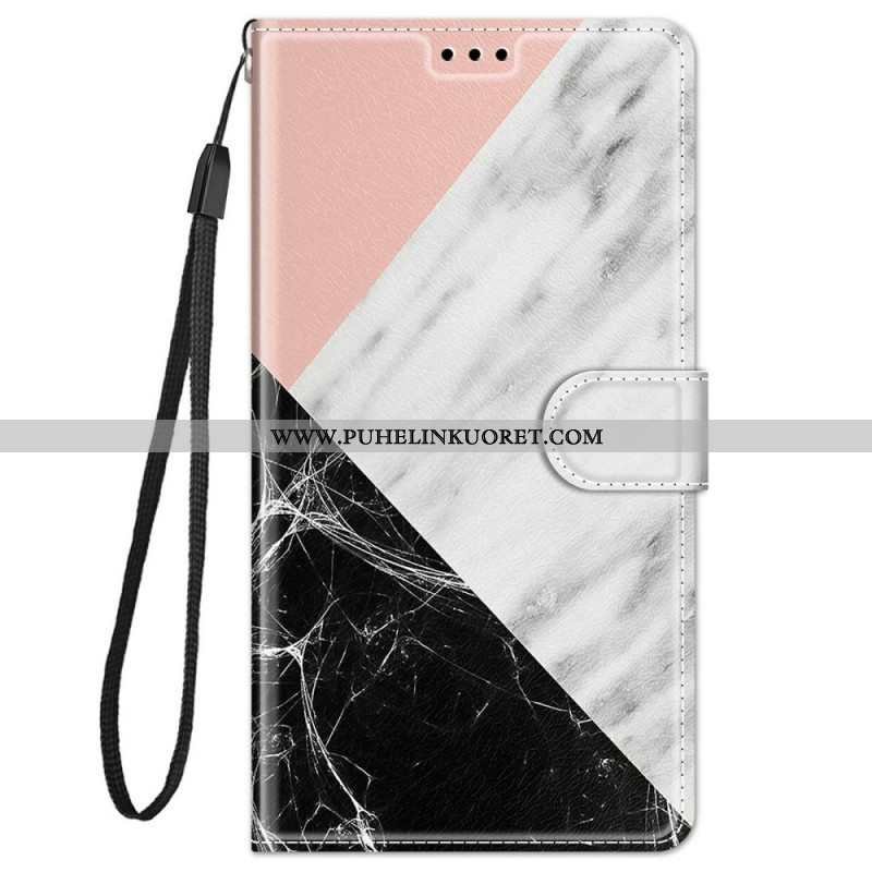 Kotelot Xiaomi Redmi Note 11 Pro Plus 5G Suojaketju Kuori Strappy Marble Elegance